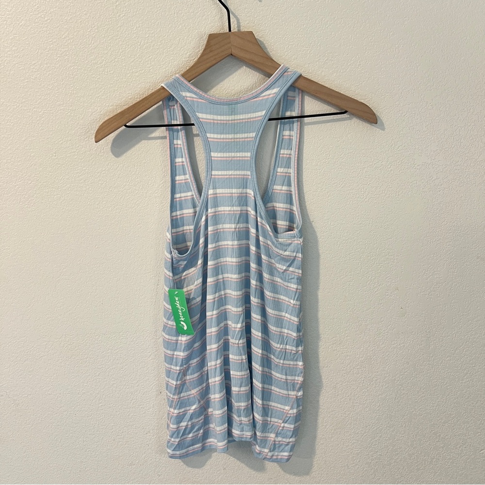 Honeydew‎ Intimates Super Soft Ribbed Light Blue Striped Scoop Neck Tank Top S - Picture 2 of 13